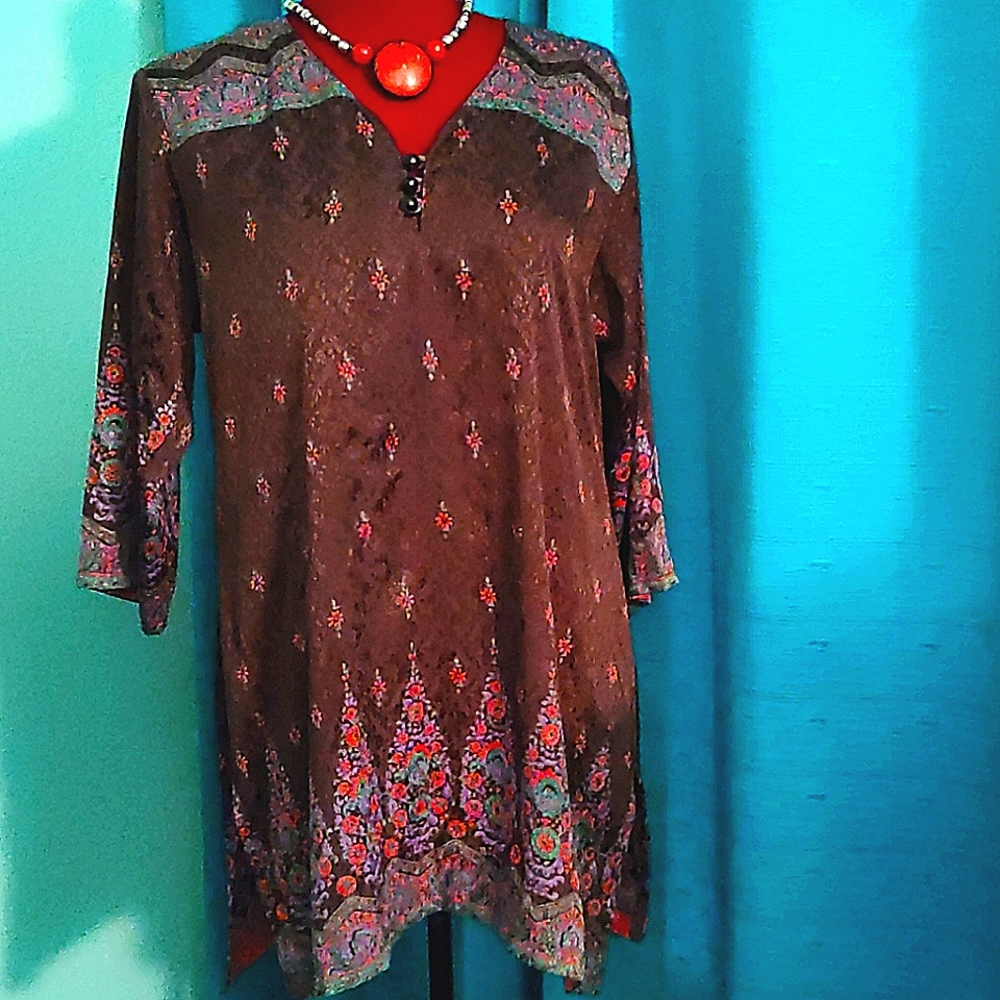 Chocolate Brown Ethnic Tunic